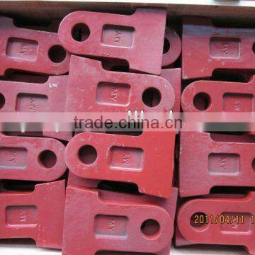 Investment precision steel casting hammer for scrap shredder