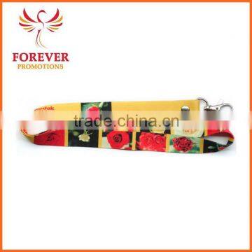 Recycling Printed Neck Lanyard strap With Metal Hook