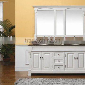 White floor standing bathroom vanities