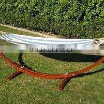 Wooden Curved Arc Hammock Stand W/ Hammock