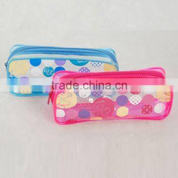 colorful cute durable pvc pencil bag for kids girls