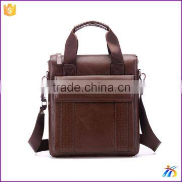 Trade messenger men's tan leather cross body bag mens Tablet briefcase