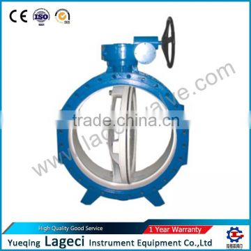 Manual Worm gear flange type Soft seal butterfly valve