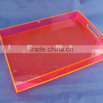 Red acrylic tray