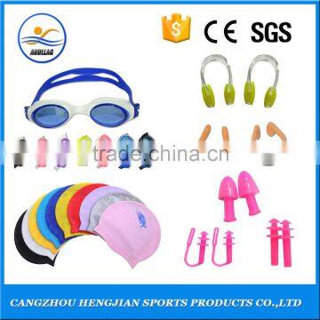 New Designs Wholesale Silicone Swim Cap,Swim Goggle,Ear Plugs,Nose Clip Water Sports Swimming                        
                                                Quality Choice