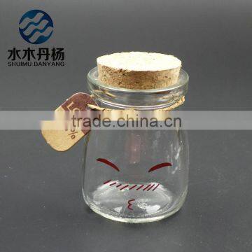 christmas wishing glass bottle with corks glass bottle for wedding/gift