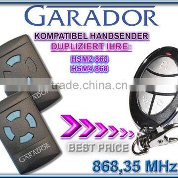 GARADOR HSM2 868,HSM4 868 remote control