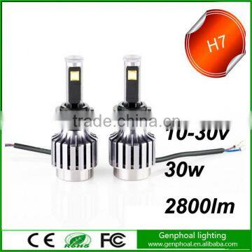2016 High power h7 led headlight bulb