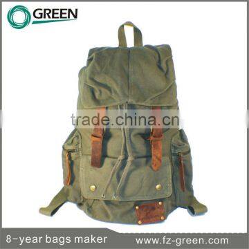 Canvas Material 2015 Wholesale School backpack bag promotional