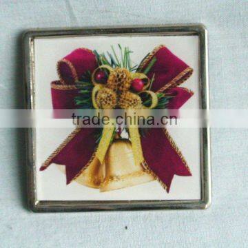 red Flower metal fridge magnet