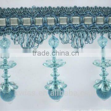 home textile drapery curtain trimming beads fringe