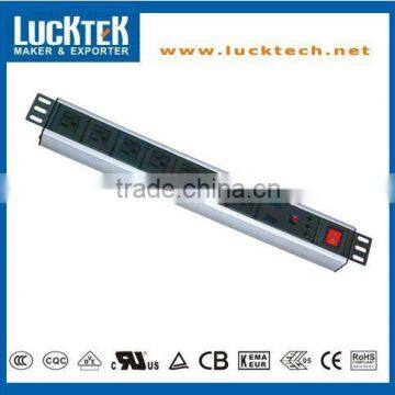 19" 1.0U 7 WAY USA TYPE MASTER-SLAVE PDU POWER STRIP