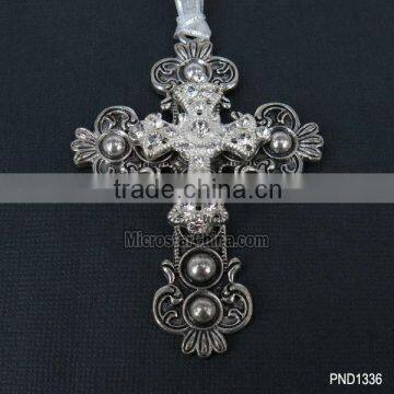 71*92mm Goldplated Fashion Wholesale Rhinestone Cross Pendant photo-5