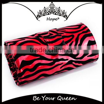 High Quality Red Zebra-Stripe Cosmetic Bag