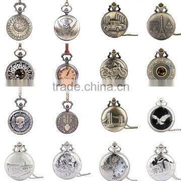 Carving Decorative Mechanical Pocket Watch