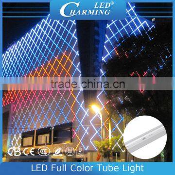 IP65 RGB Transparent Cover Aluminum Base Building Facade Lighting LED Digital Tube Light photo-4