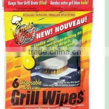 remove oil grill cleaning wet wipes 6pcs per bag