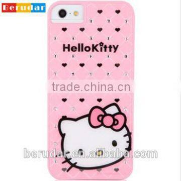 Wholesale factory price cute hello kitty plastic phone case for iphone 5s