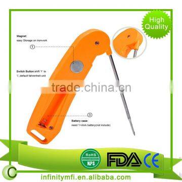 Amazon Best Selling Instant Read Digital Food Thermometer With Collapsible Probe, Meat Thermometer for Grill,BBQ,Oven,Cooking photo-5