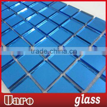 Hot sale square shape colored elegant mirror glass mosaic