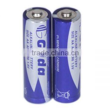 Made in China Battery Factory Manufacturer Glida Alkaline LR6 AA Battery with CE,UL,ROHS and ISO9001 certificates