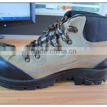 Anti-slip suede leather pu outsole hiking safety shoes boots