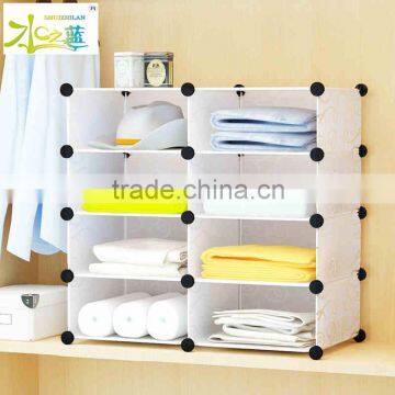 Bedroom Plastic Foldable Wardrobe Cloth Storage Cabinet