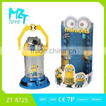 Hot B/O Minions music and light lantern magic lamp toys(2 eyes and 1 eye) ZT 8725