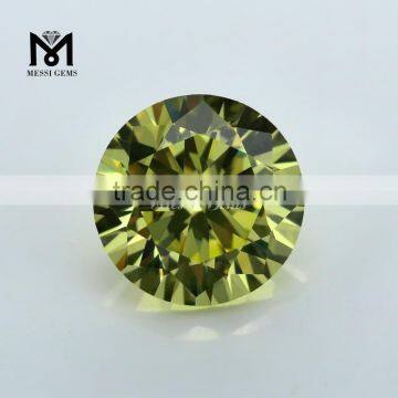 Best selling Round Peridot diamond cut Cubic Zirconia