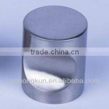Cylindrical stainless steel cabinet knob