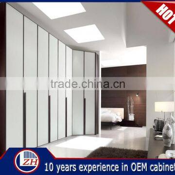 Nice wall mounted plywood bedroom closet wood wardrobe cabinets design