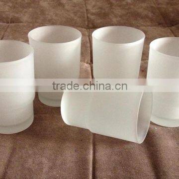 Hotel / Home Decorating Ideas Bathroom Rinse Mouth Clear & Frosted Toothbrush Glass Cup photo-3