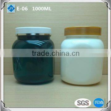 1000ml 32oz Square pet Plastic Jars food grade for Cosmetics, Food, Candy,Honey, Tea, Seasoning, Spice