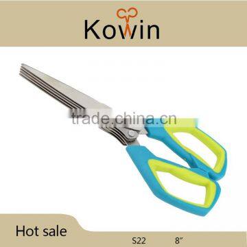 Soft handle kitchen 5 blade herb scissors