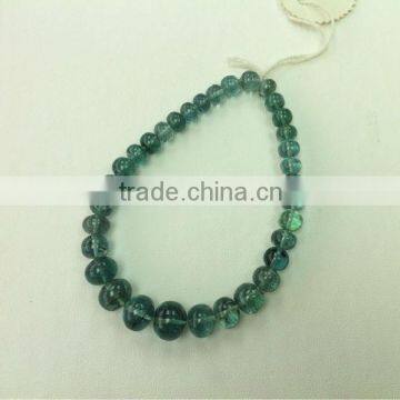 Natural Plain Roundell Gemstone beads Bracelet Blue Tourmaline