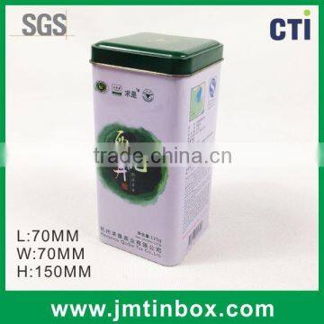 White square packaging tin boxes for tea