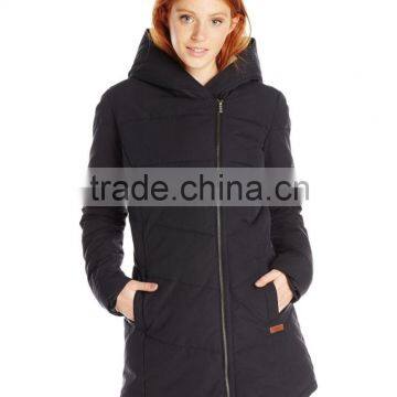 2016 women's high quality long down teddy hood outwear zipper jacket