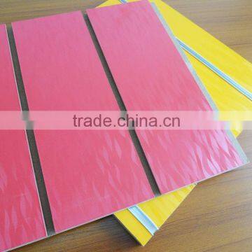 1220*2440*15mm Slat board with hooks and aluminum strips from Shandong