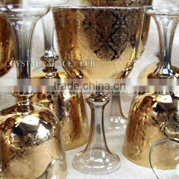 one set pure gold design quartz crystal singing Grail bowl with carved