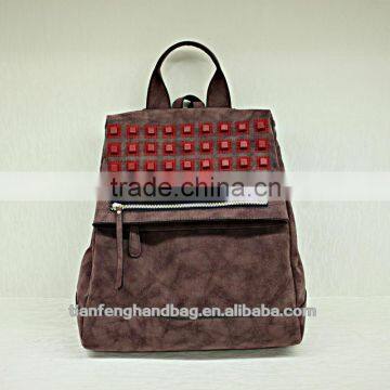 Tianfenghandbag Vintage Leather Backpack Women Fashionable Casual Style PU Backpack Korean Style