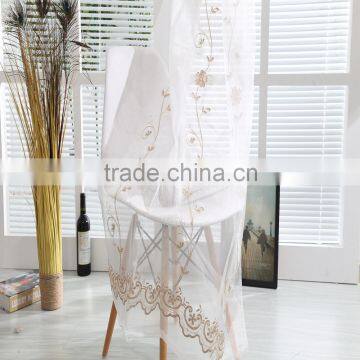 New hotel decoration voile curtains embroidered fabric drapes