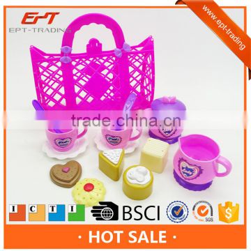 Bright color pretent toy kitchen toy cooking play set for kids