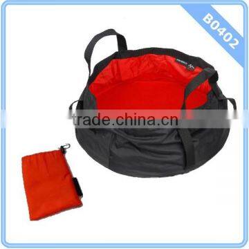 Outdoor Hiking Camping Washing Basin Bucket Foldable Water Pot Bag