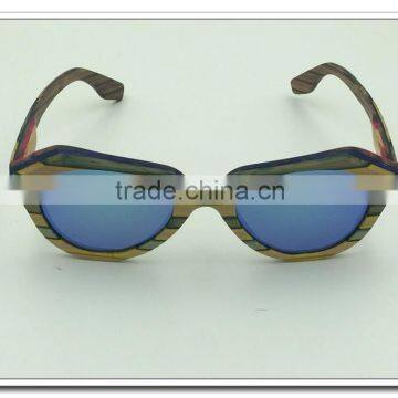 Fashion Design Bamboo Sunglasses Polarized Lenses Custom Logo Free Wooden Frame Material Wooden Sunglasses