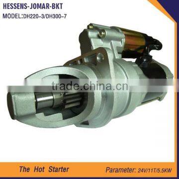 high quality excavator part starter motor specification for DH220-3 DH300-7