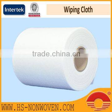 white spunlace nonwoven fabric parellel and cross lapped for wet wipes,cleaning products