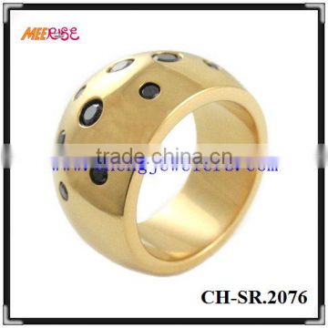 2014 latest diamond inlay gold ring designs for men