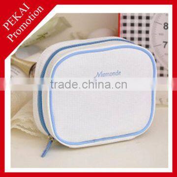 Good quality and attractive shape transparent cosmetic bags with sewing
