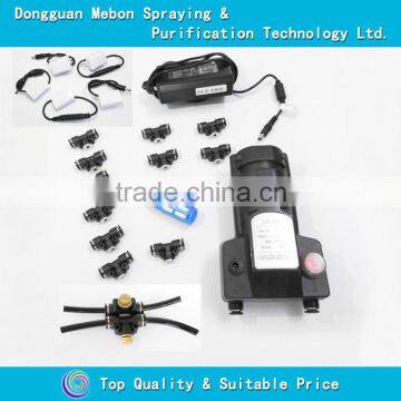 Cycle timer 60 seconds ON+20 seconds OFF patio cooling fog kits,28 nozzles mist system