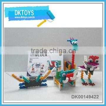 Plastic material 4 in 1 building block animal type